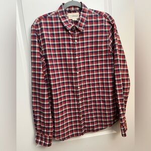 Ralph Lauren Denim & Supply Red Navy Plaid Button-Down Shirt – Size L